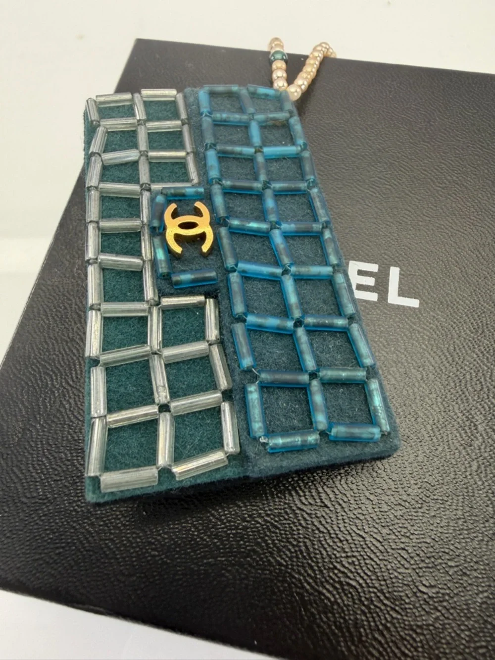 Chanel Choco Bar Matelassé Bag Motif Brooch